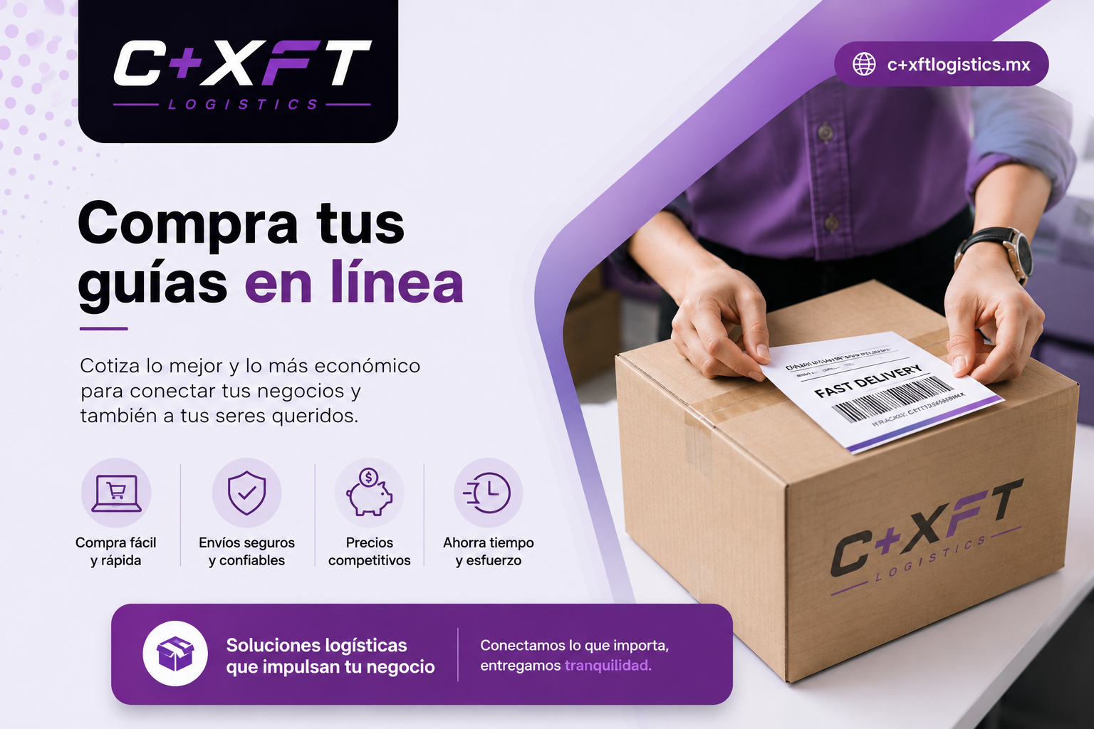 Compra tus guias en linea con C+XFT Logistics