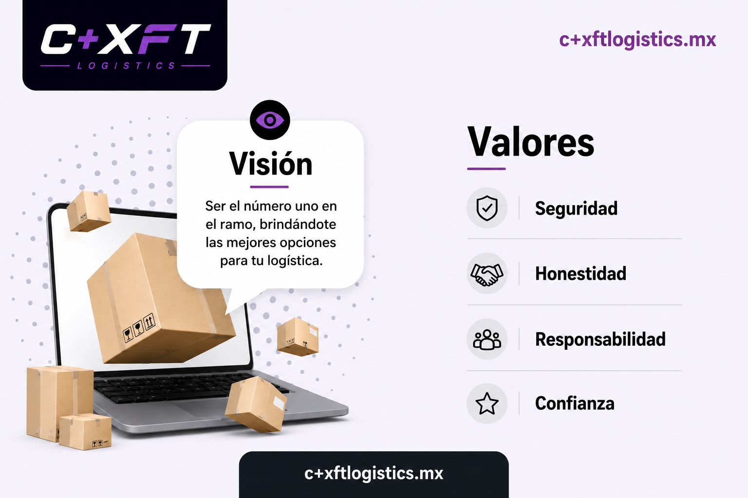 Vision y valores de C+XFT Logistics